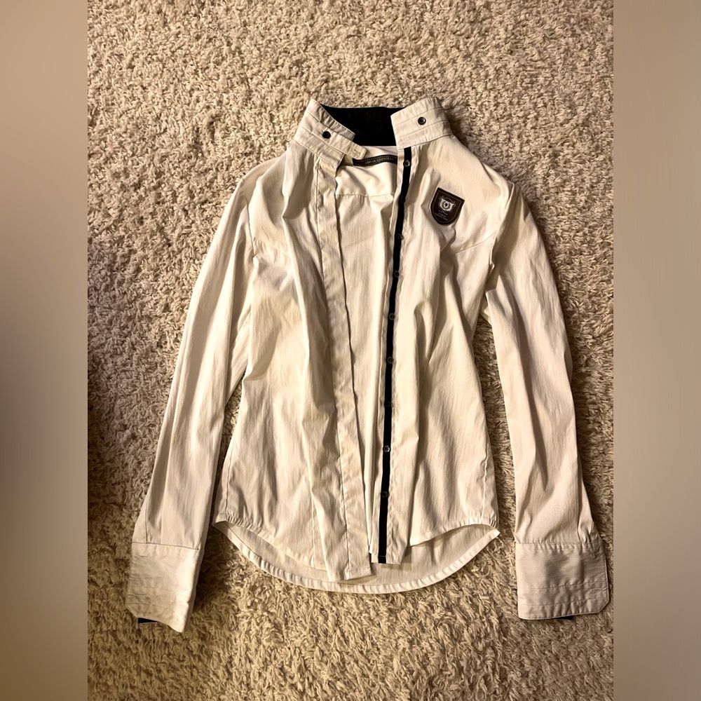 Noel Asmar White Long Sleeve Show Shirt-Small